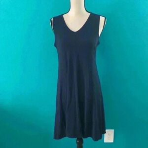 Eileen Fisher Midnight blue v-neck K/L shaped dress